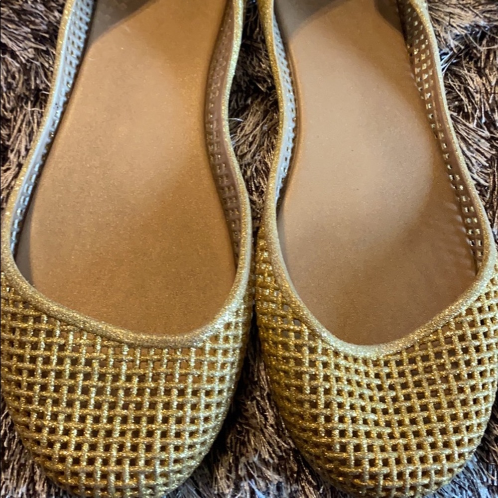 Mel gold sparkly jelly shoes